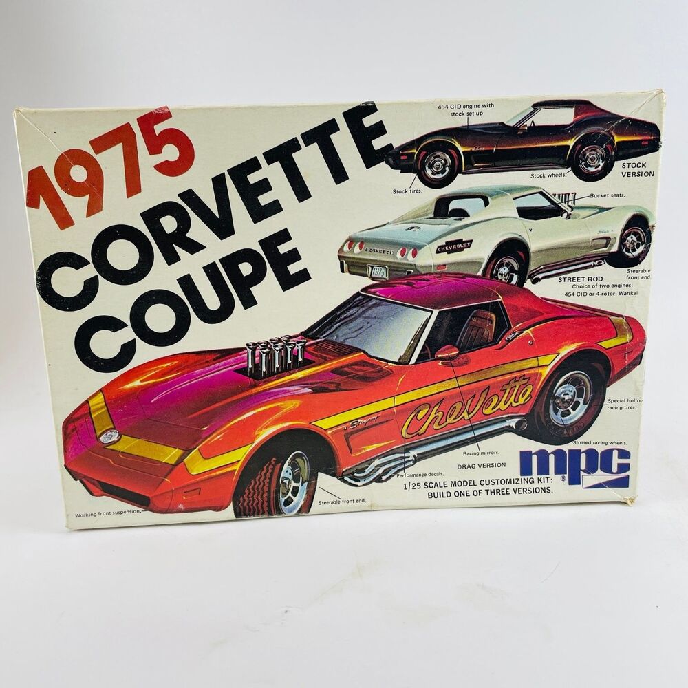 MPC 1975 Corvette Coupe 1/25 Scale Model Car Customizing Kit USA
